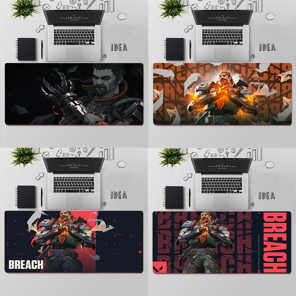 Valorant Breach Mousepads | Valorant Gaming Desk Mat Collection