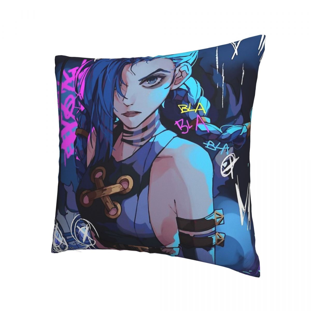 Jinx Anime Throw Pillow Case Arcane - League of Legends Fan Store