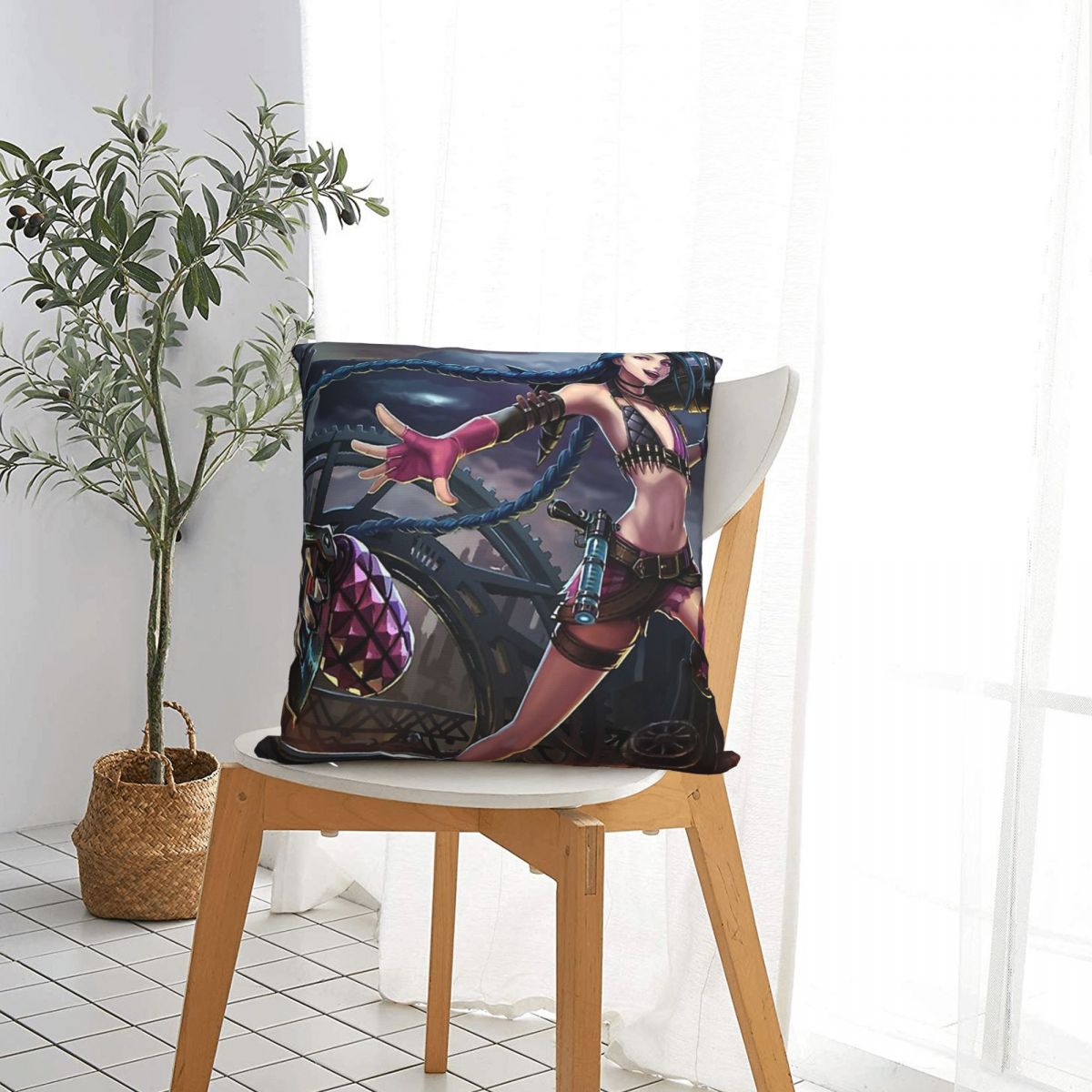 Jinx Fight Polyester Cushion Cover - League of Legends Fan Store