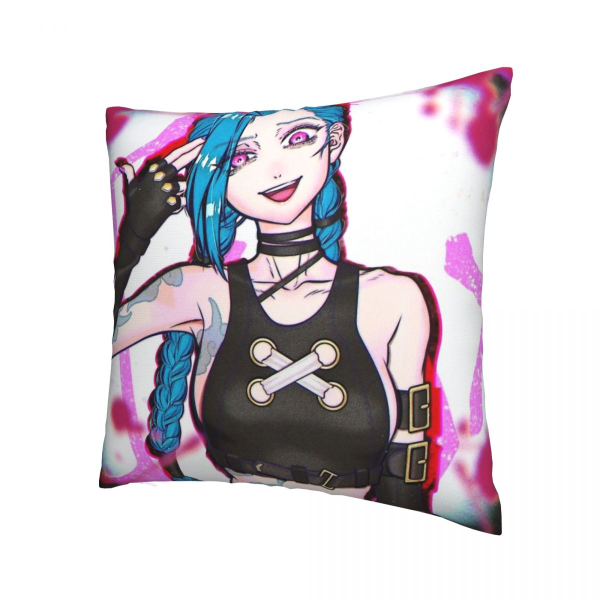 Cool Jinx Throw Pillow Case - League of Legends Fan Store