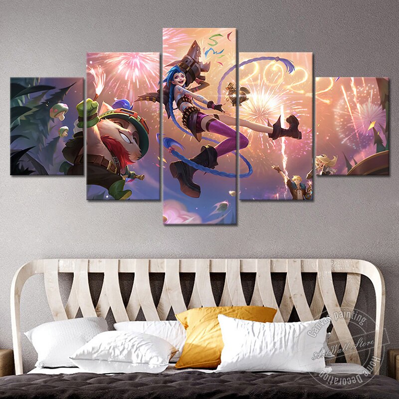 Wild Rift Lux Jinx Ezreal Teemo Poster - Canvas Painting - League of Legends Fan Store