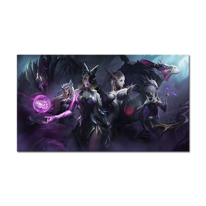 "Coven" Ahri Evelynn Ashe Cassiopeia Warwick Malphite Poster - Canvas Painting - League of Legends Fan Store