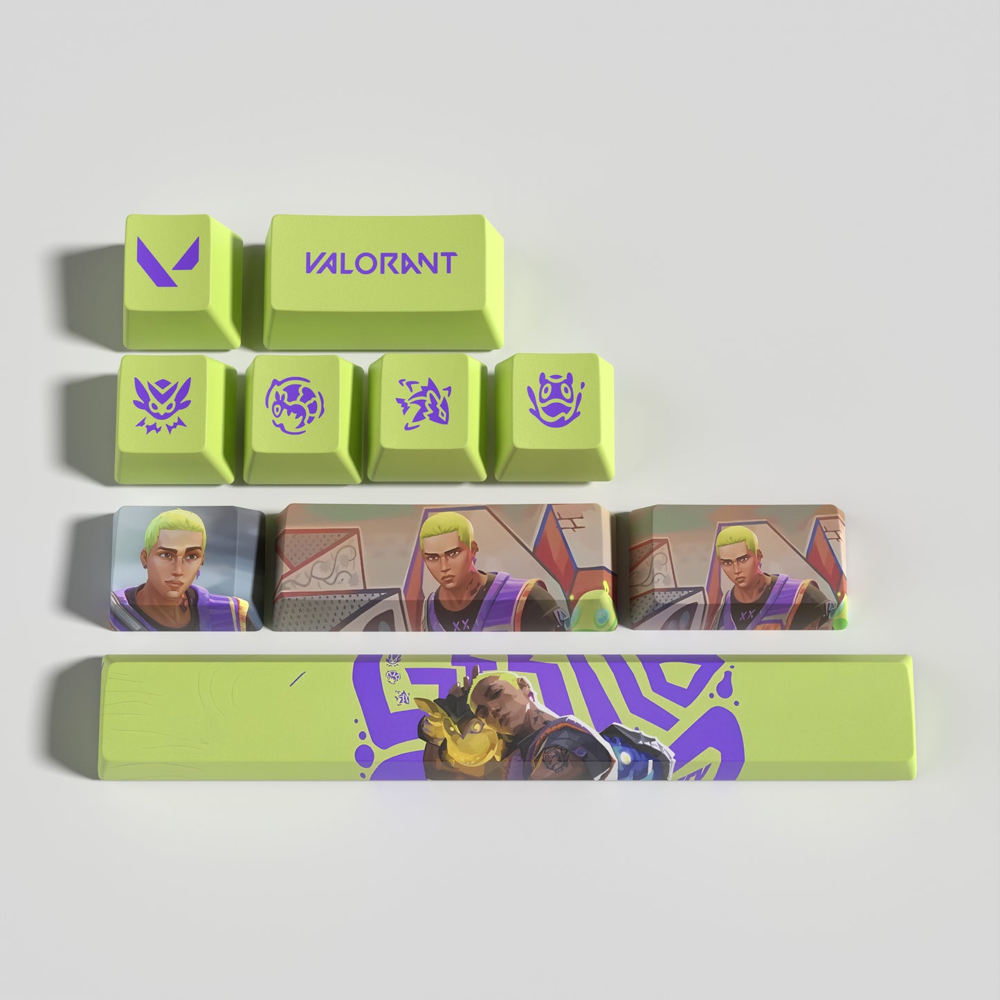 Valorant Gekko Custom Keycaps -  Best Gift for Valorant Player - Gamer Keycap Series