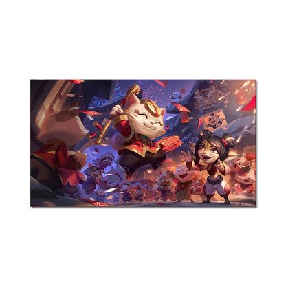 Teemo Tristana Poster - Canvas Painting - League of Legends Fan Store