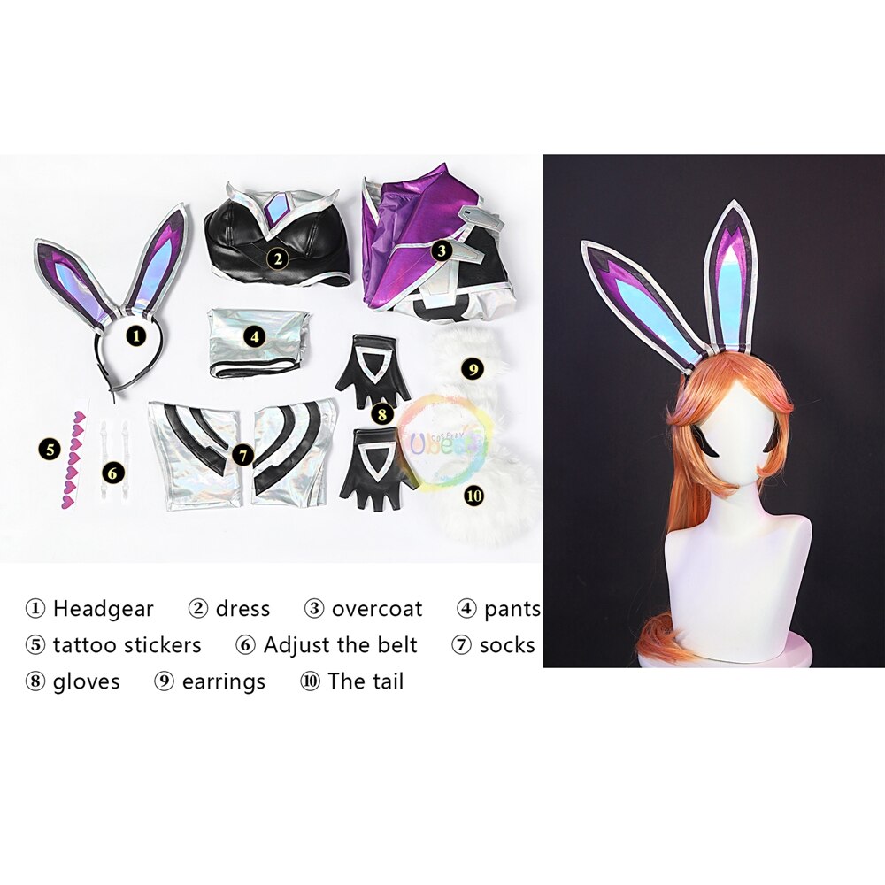 Battle Bunny Miss Fortune Costume Cosplay Suit Shoes Wig - League of Legends Fan Store