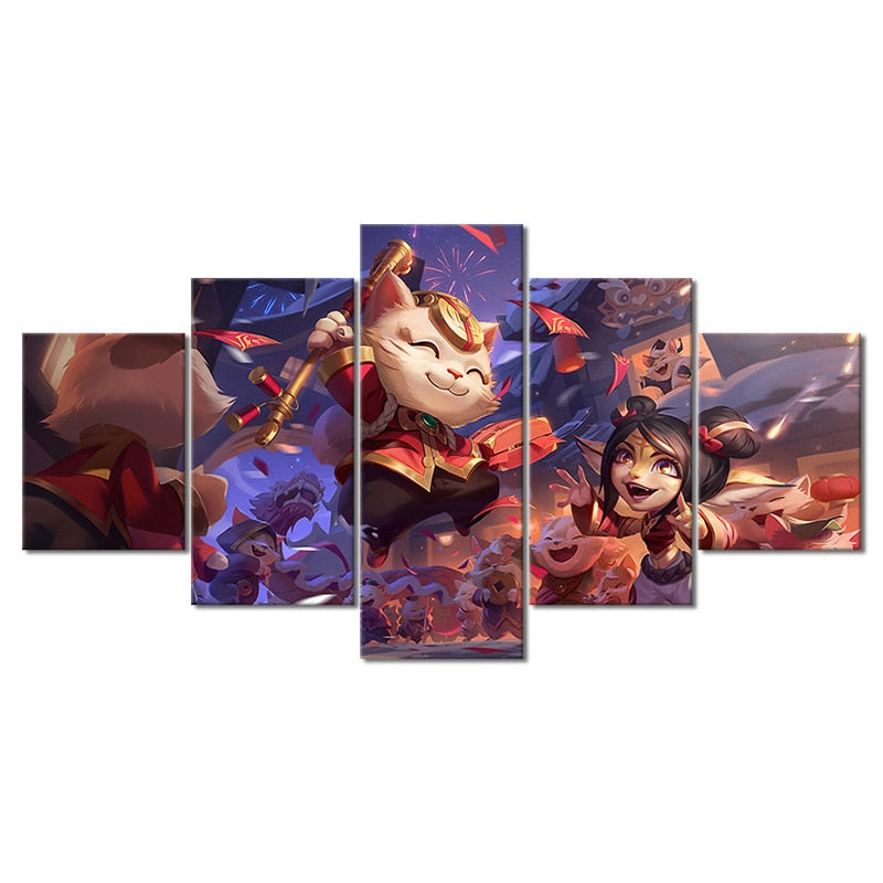 Teemo Tristana Poster - Canvas Painting - League of Legends Fan Store