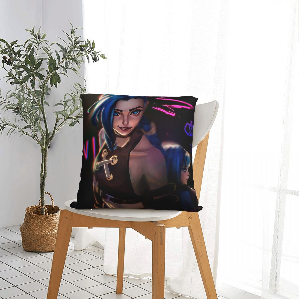 Jinx Team Polyester Cushion Cover - League of Legends Fan Store