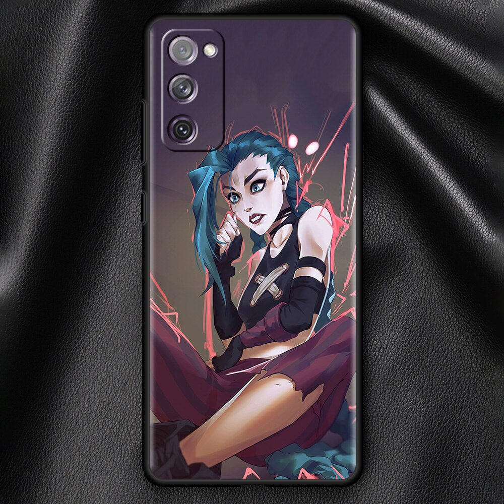 Collection 2 Black Soft Case For Samsung Galaxy S21 Ultra S20 FE Plus S10 Lite S9 S8 S10e S7 Edge A52 A51 A12 Phone Cover Arcane Hot Anime - League of Legends Fan Store